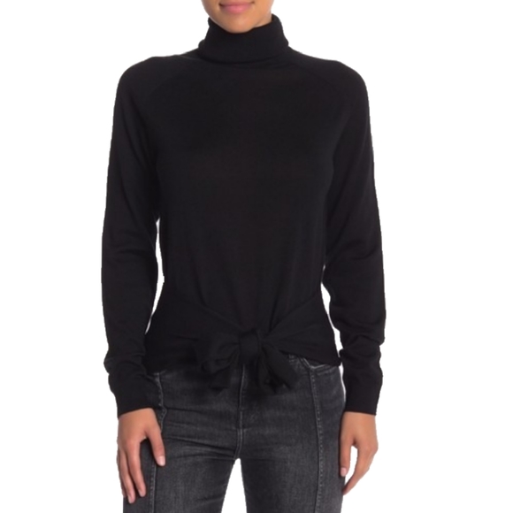 Kendall & Kylie Sweaters - NWT Kendall & Kylie Wool Tie Front Turtleneck